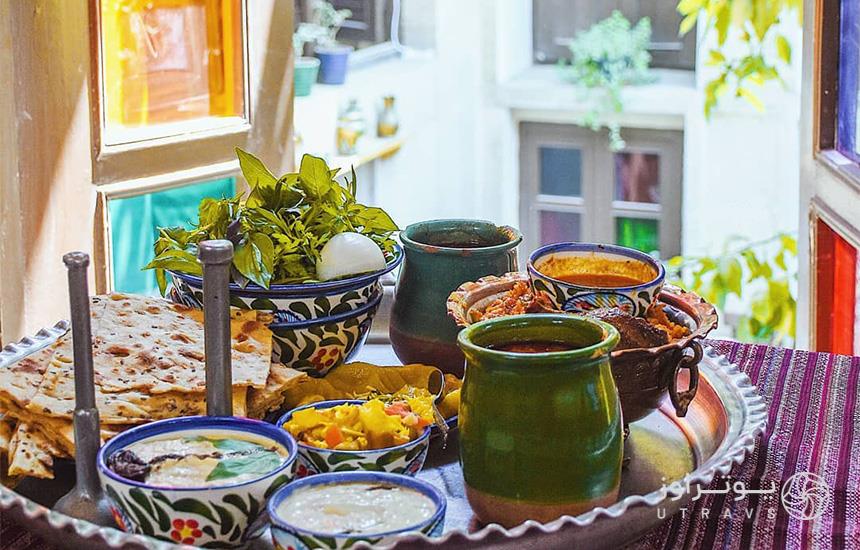 منوی غذای خانه پرهامی شیراز